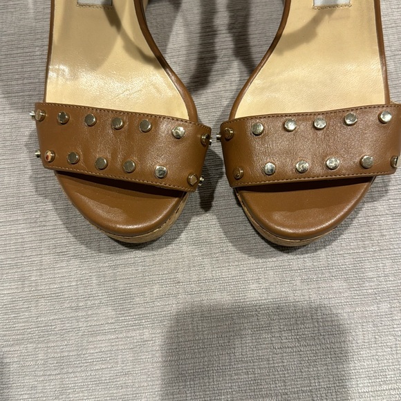 ⭐️ JIMMY CHOO ⭐️ WEDGES W/ GOLD STUDS - Picture 3 of 8